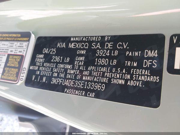 2025 KIA K4 EX