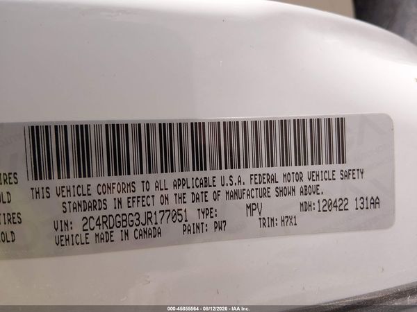 2018 DODGE GRAND CARAVAN SE