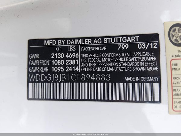 2012 MERCEDES-BENZ C 350 SPORT 4MATIC