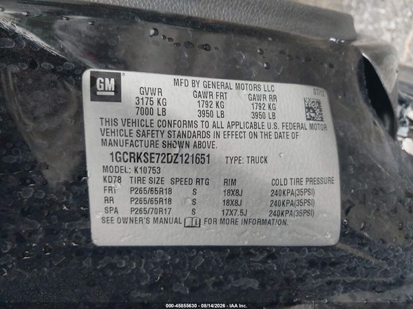 2013 CHEVROLET SILVERADO 1500 LT — I9