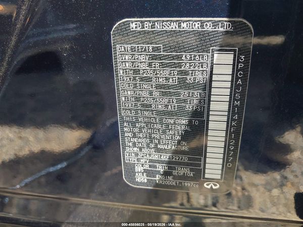 2019 INFINITI QX50 LUXE