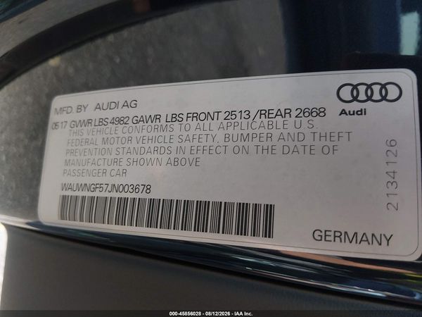 2018 AUDI A5 2.0T PREMIUM