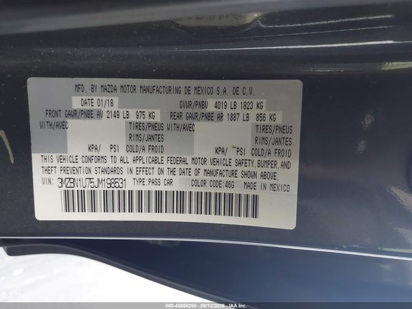 2018 MAZDA MAZDA3 SPORT