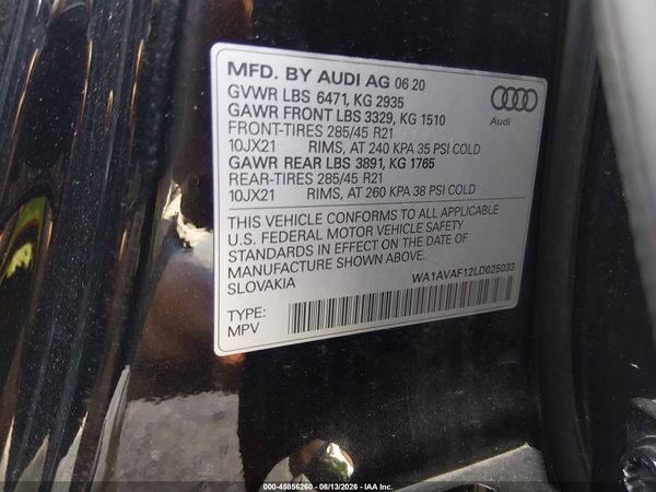 2020 AUDI Q8