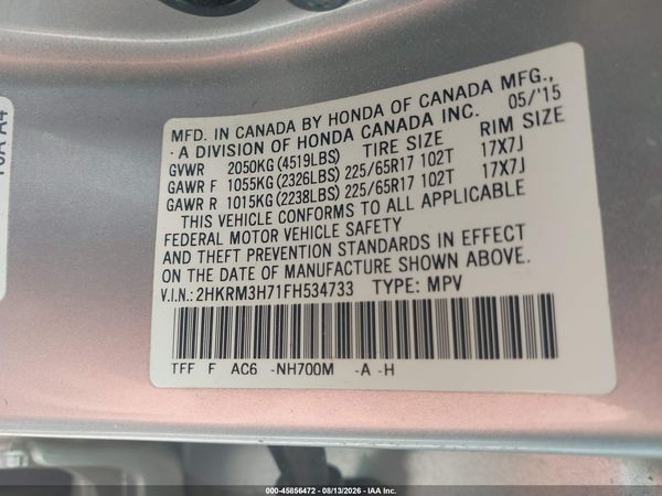2015 HONDA CR-V EX-L