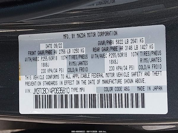 2023 MAZDA CX-9 TOURING