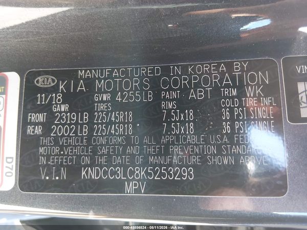 2019 KIA NIRO S TOURING