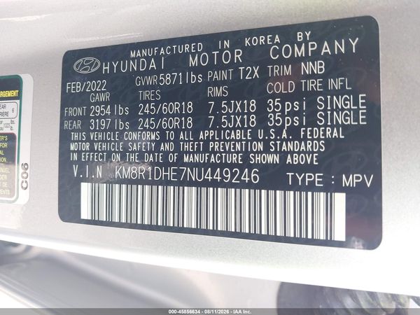 2022 HYUNDAI PALISADE SE