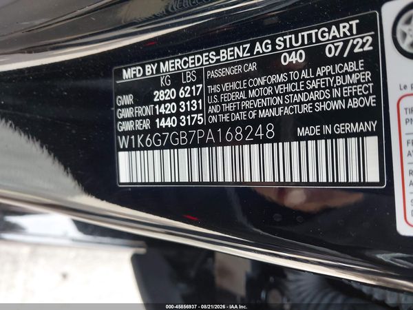 2023 MERCEDES-BENZ S 580 4MATIC