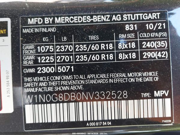 2022 MERCEDES-BENZ GLC 300 SUV