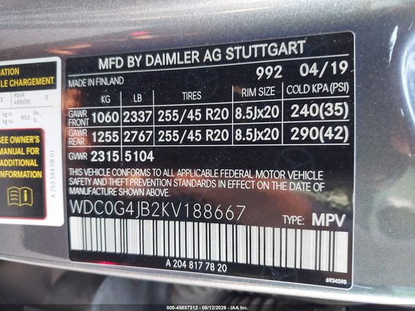 2019 MERCEDES-BENZ GLC 300 GLC300