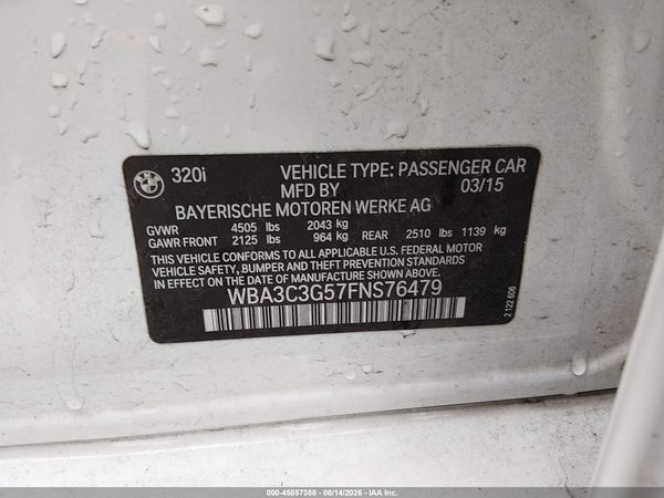 2015 BMW 320I XDRIVE
