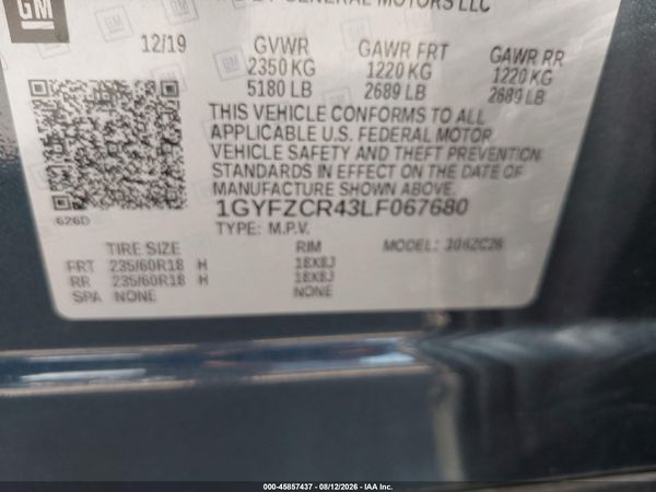 2020 CADILLAC XT4 FWD PREMIUM LUXURY
