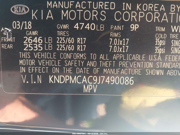 2018 KIA SPORTAGE LX