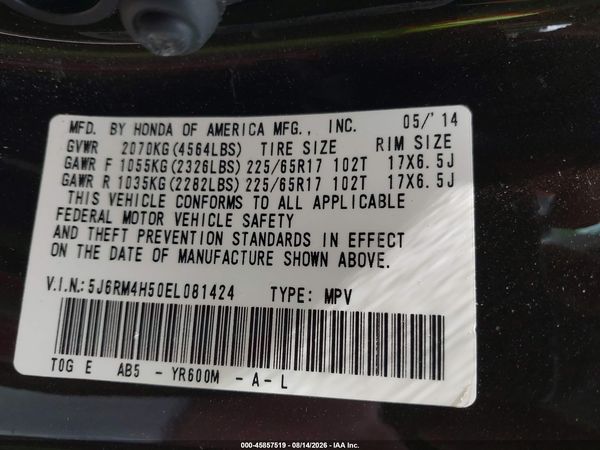 2014 HONDA CR-V EX