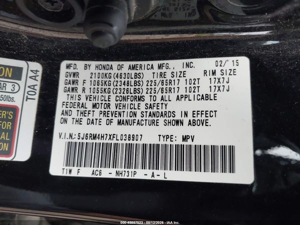2015 HONDA CR-V EX-L