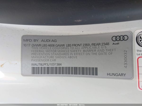 2018 AUDI A3