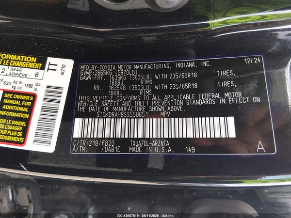 2025 TOYOTA HIGHLANDER LE