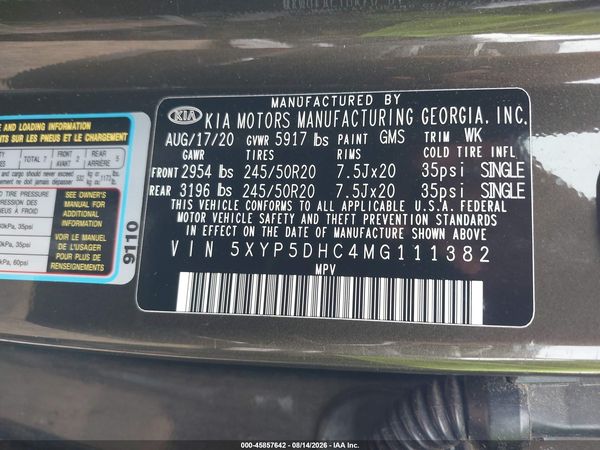 2021 KIA TELLURIDE SX