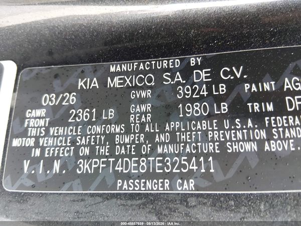 2026 KIA K4 LXS
