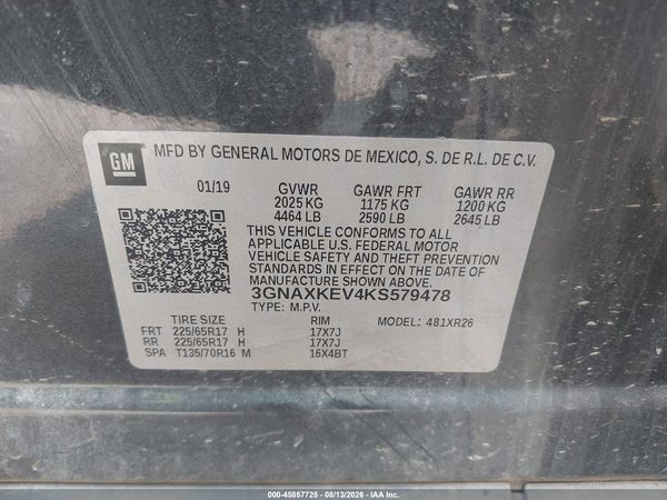 2019 CHEVROLET EQUINOX LT — I9