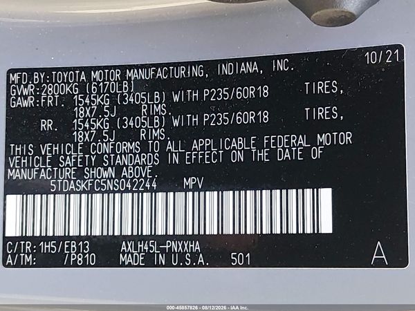 2022 TOYOTA SIENNA XLE WOODLAND EDITION
