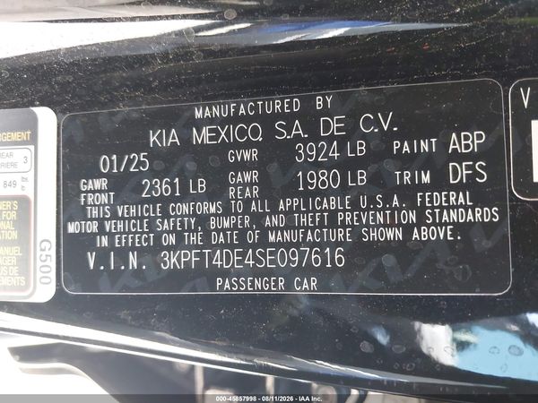 2025 KIA K4 LXS