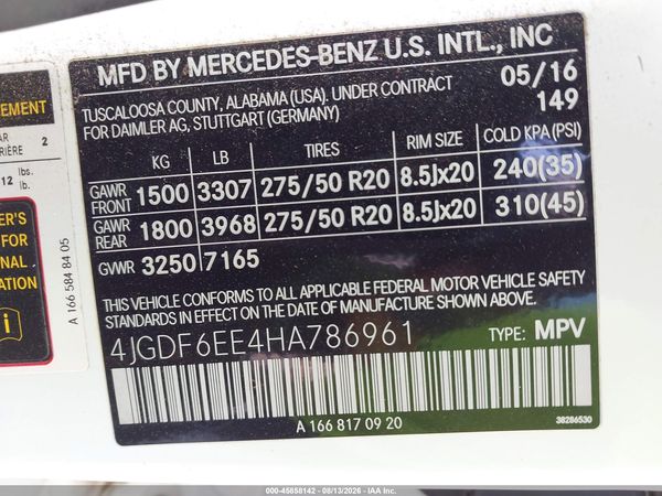 2017 MERCEDES-BENZ GLS 450 4MATIC