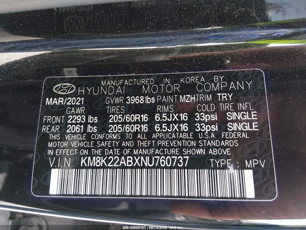 2022 HYUNDAI KONA SE