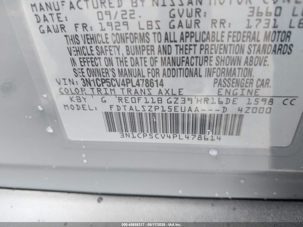 2023 NISSAN KICKS SV XTRONIC CVT
