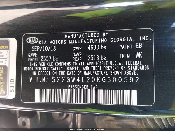 2019 KIA OPTIMA SX TURBO