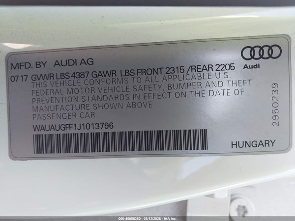 2018 AUDI A3