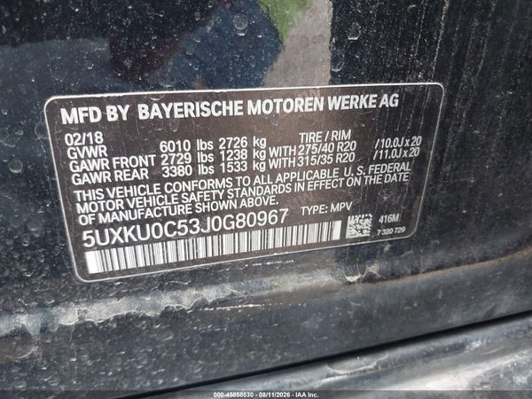 2018 BMW X6 SDRIVE35I
