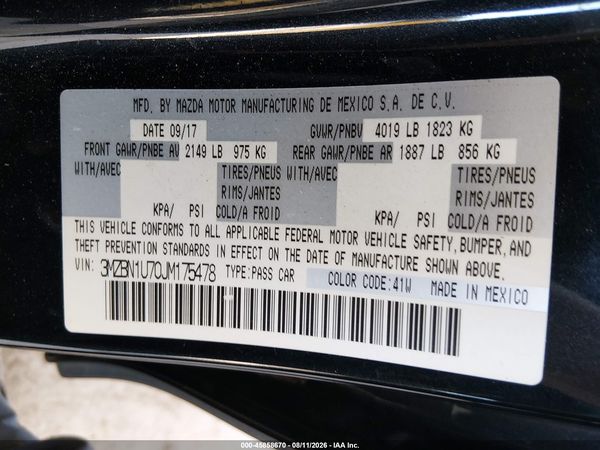 2018 MAZDA MAZDA3 SPORT