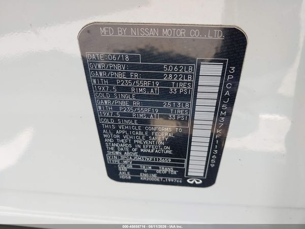 2019 INFINITI QX50 LUXE