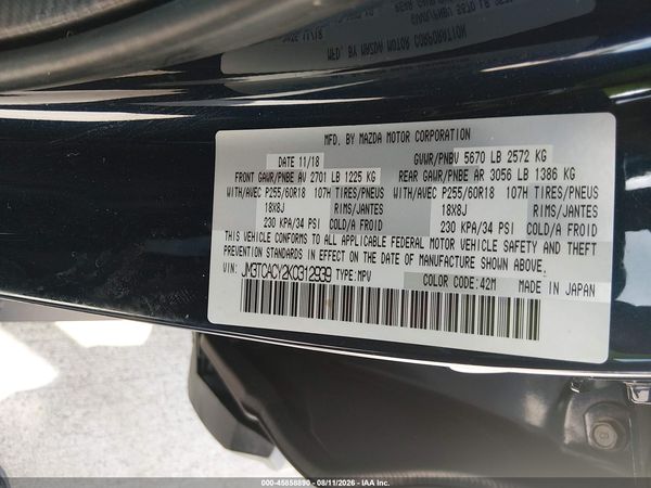 2019 MAZDA CX-9 TOURING