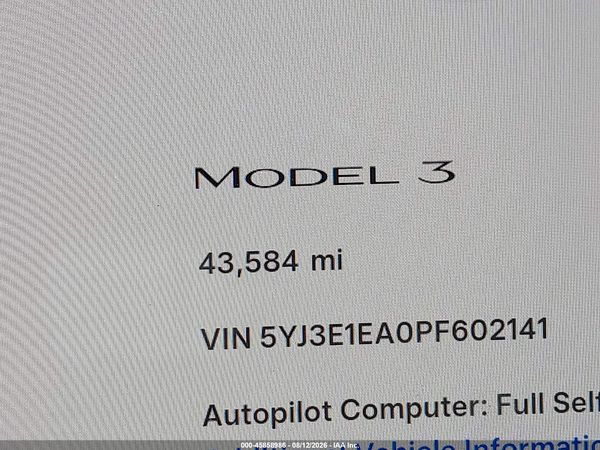 2023 TESLA MODEL 3 REAR-WHEEL DRIVE