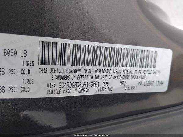 2018 DODGE GRAND CARAVAN SE