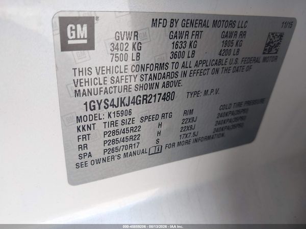 2016 CADILLAC ESCALADE ESV PREMIUM COLLECTION