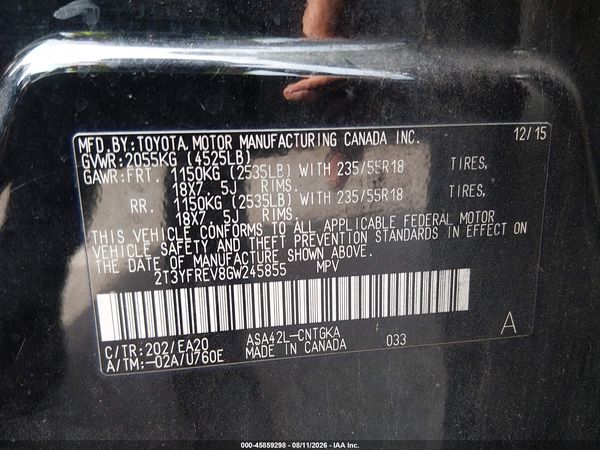 2016 TOYOTA RAV4 LIMITED