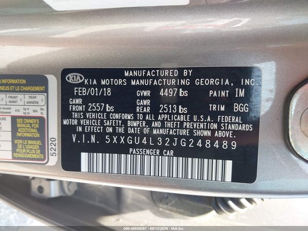 2018 KIA OPTIMA EX