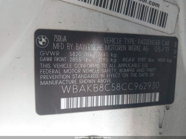 2012 BMW 750LI