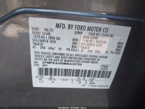 2021 FORD EDGE SEL