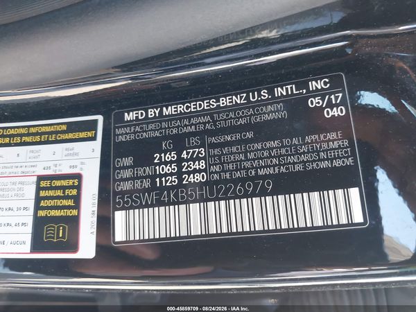 2017 MERCEDES-BENZ C 300 4MATIC — I9