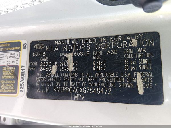 2016 KIA SPORTAGE LX
