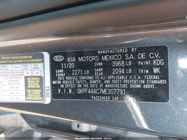 2021 KIA FORTE GT