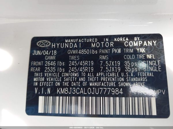 2018 HYUNDAI TUCSON SPORT