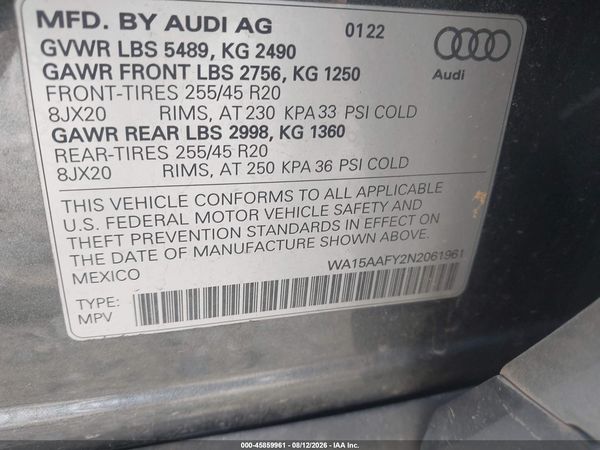 2022 AUDI Q5 SPORTBACK