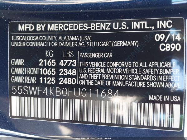 2015 MERCEDES-BENZ C 300 LUXURY 4MATIC