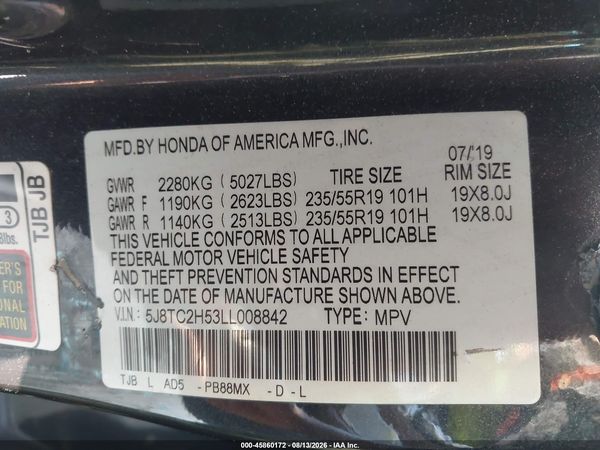 2020 ACURA RDX TECHNOLOGY PACKAGE